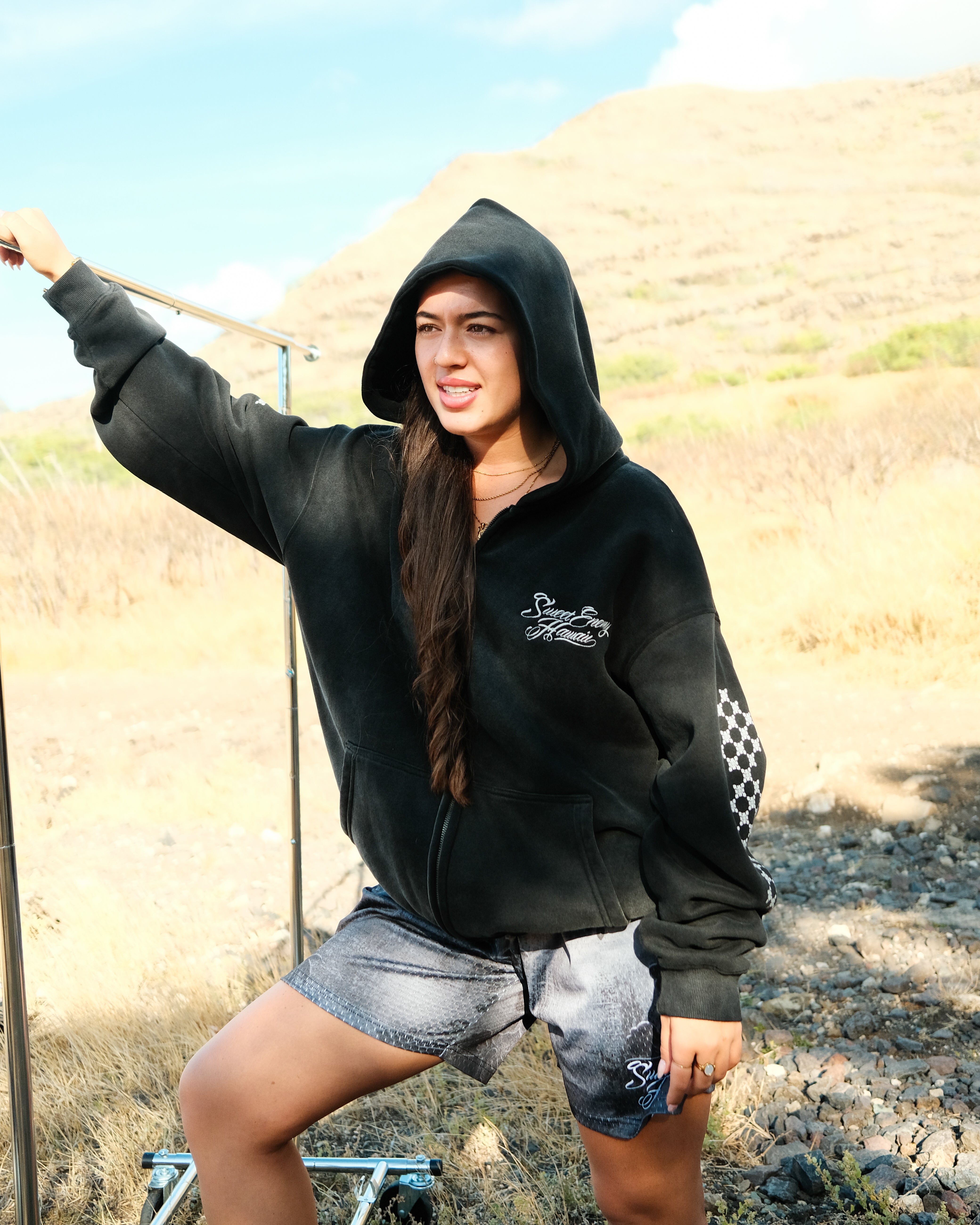 Sun Faded Sweet Enemy Hawaii Quilt Hoodie