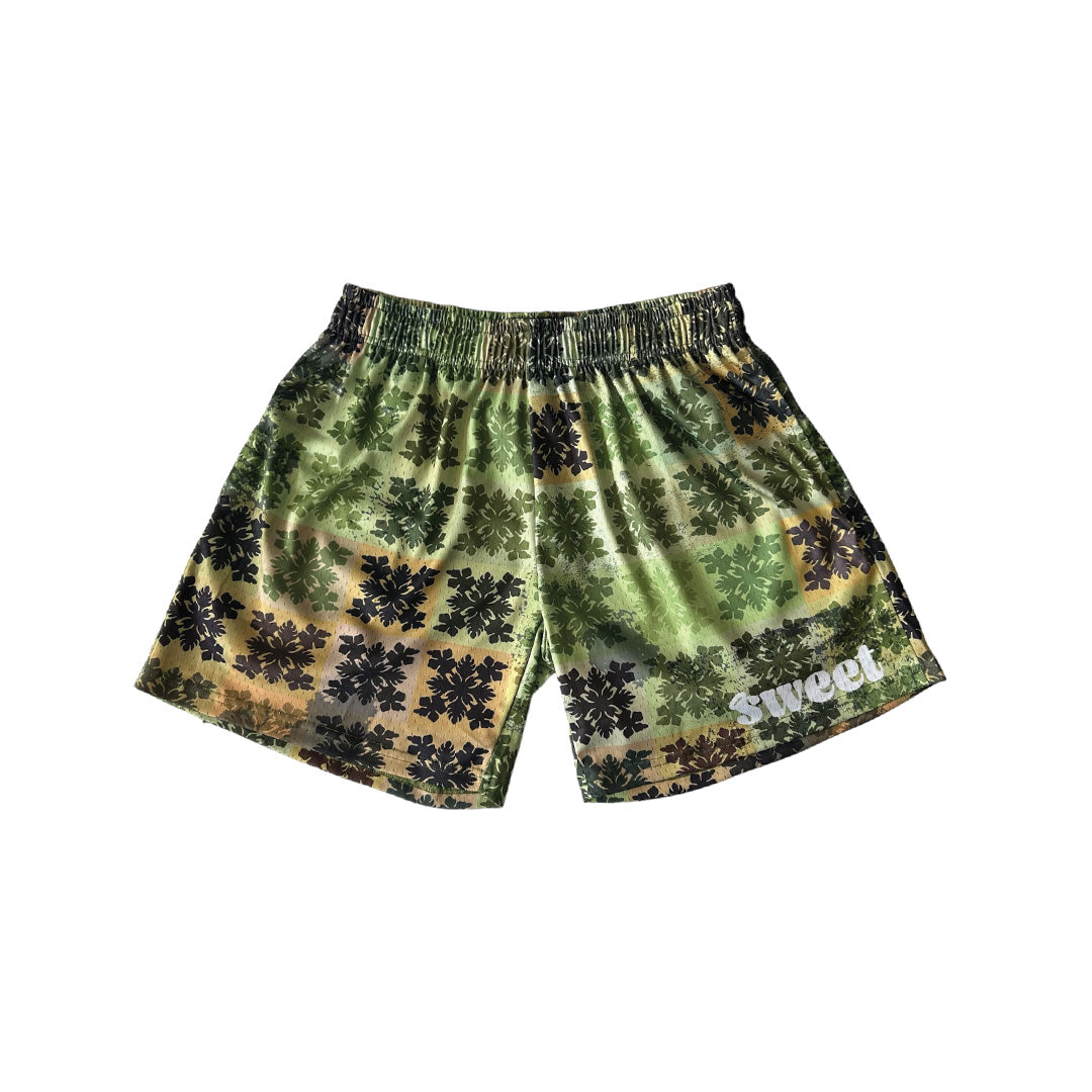 Camo Quilt Shorts (Green)