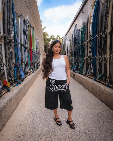 3/4 Cotton Pants (Black)